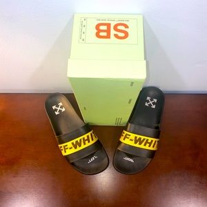 Men's Off-White Sandals Sz10 - Yellow/Black/Red